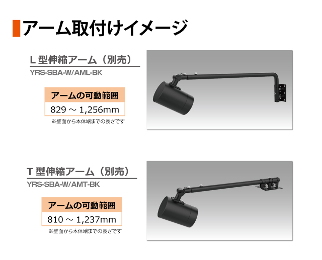 外照式看板向けアーム型LED照明|製品情報|株式会社ユアーズ 外照式看板向けアーム型LED照明|製品情報|株式会社ユアーズ